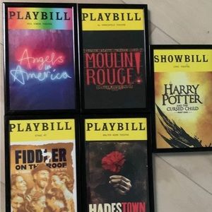 Set of 5 Playbill Frames
